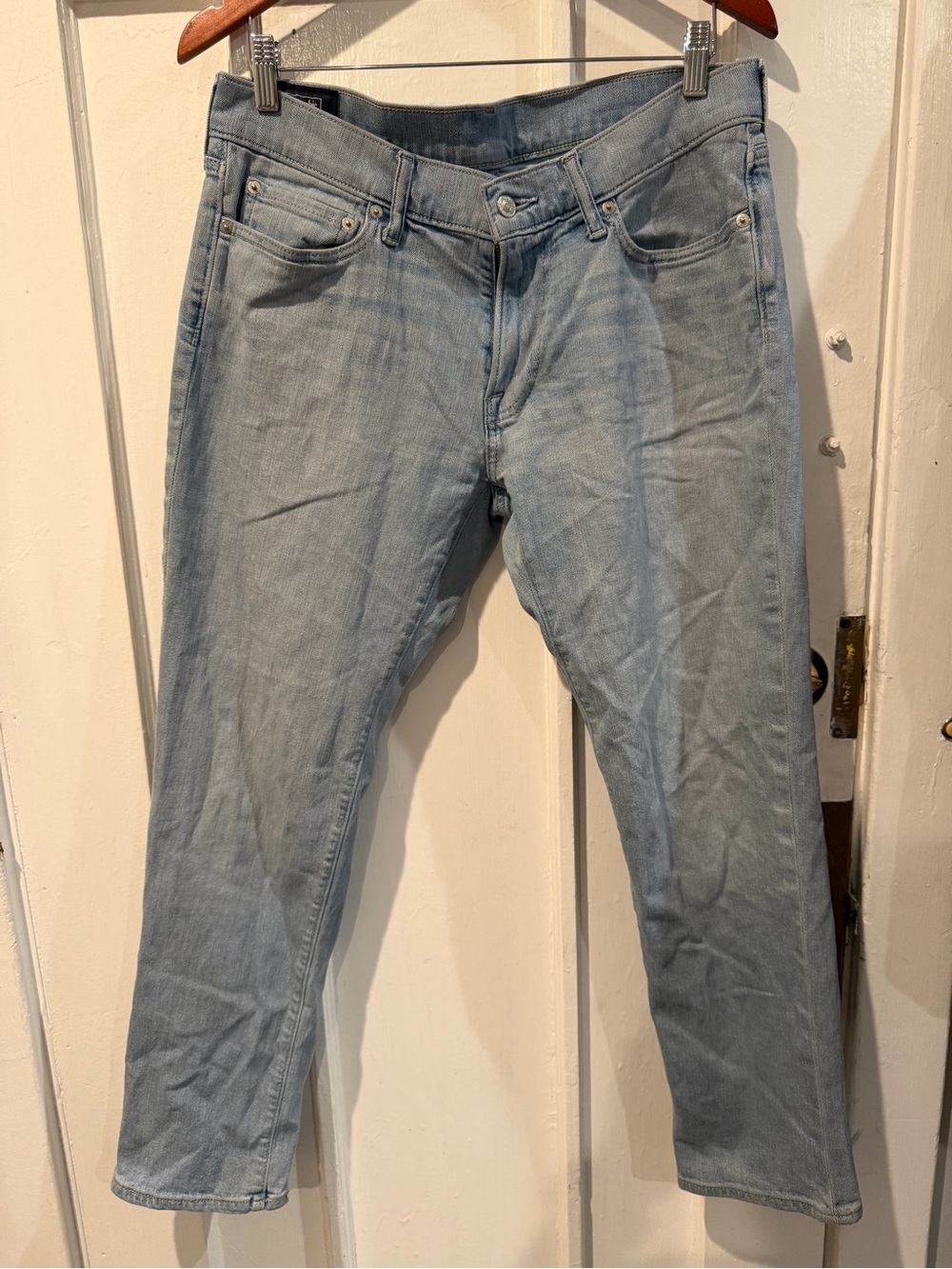 Abercrombie & Fitch Men's Light Blue Straight Jeans